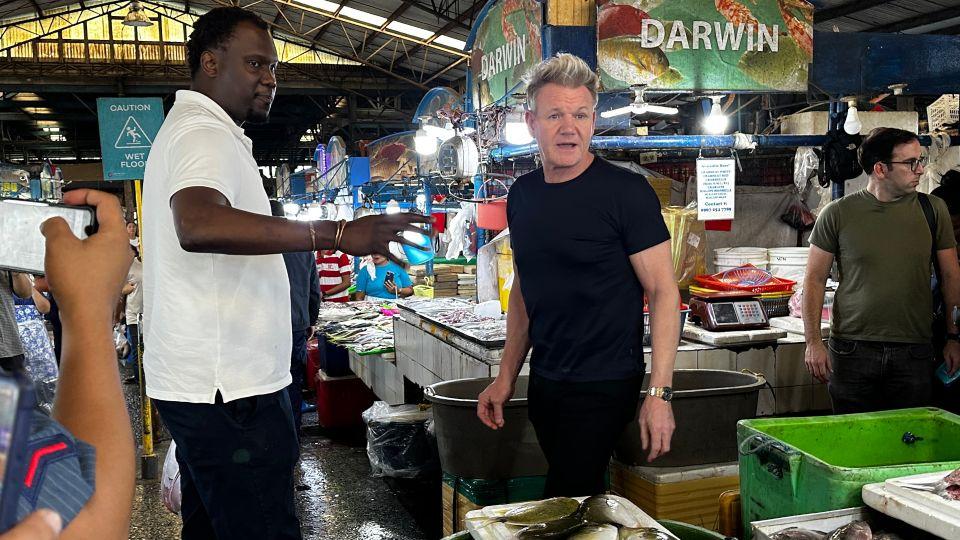 Celebrity Sighting: Chef Gordon Ramsay visits Farmers Market